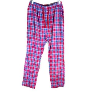 Embassy Men's Red Blue Plaid Pajama Bottoms Sz XL